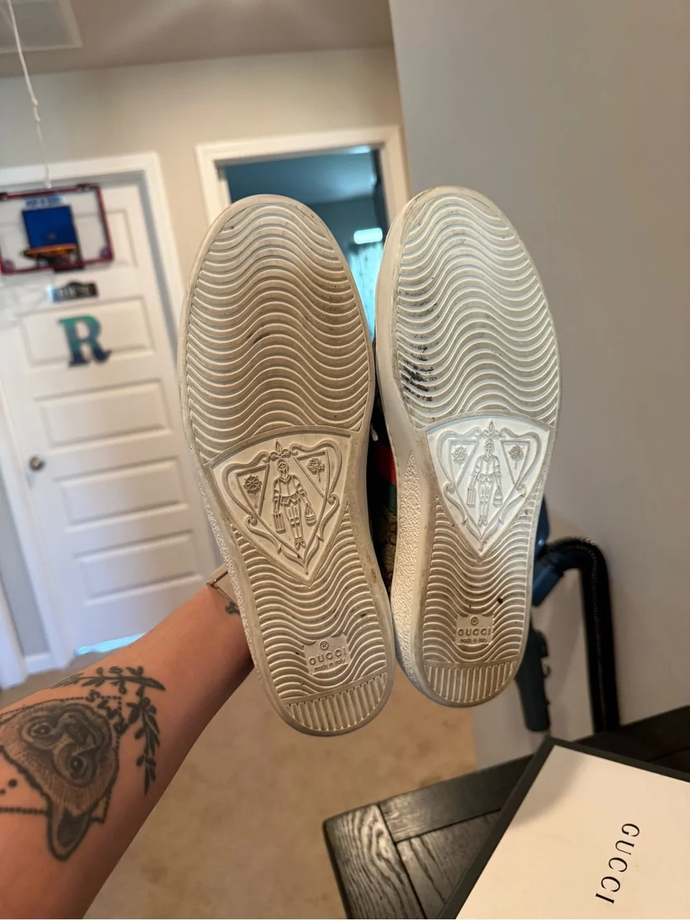 Gucci Ace GG Supreme Web Stripe Sneakers Men’s 8.5